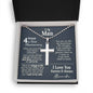 4th Year Anniversary Ball Chain Cross Necklace - Love You This Much