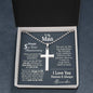 5th Year Anniversary Ball Chain Cross Necklace - Love You This Much