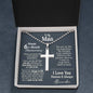 6 Month Anniversary Ball Chain Cross Necklace - Love You This Much