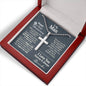 9th Year Anniversary Ball Chain Cross Necklace - Love You This Much