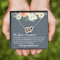 Adult Baptism Interlocking Hearts Necklace - Love You This Much