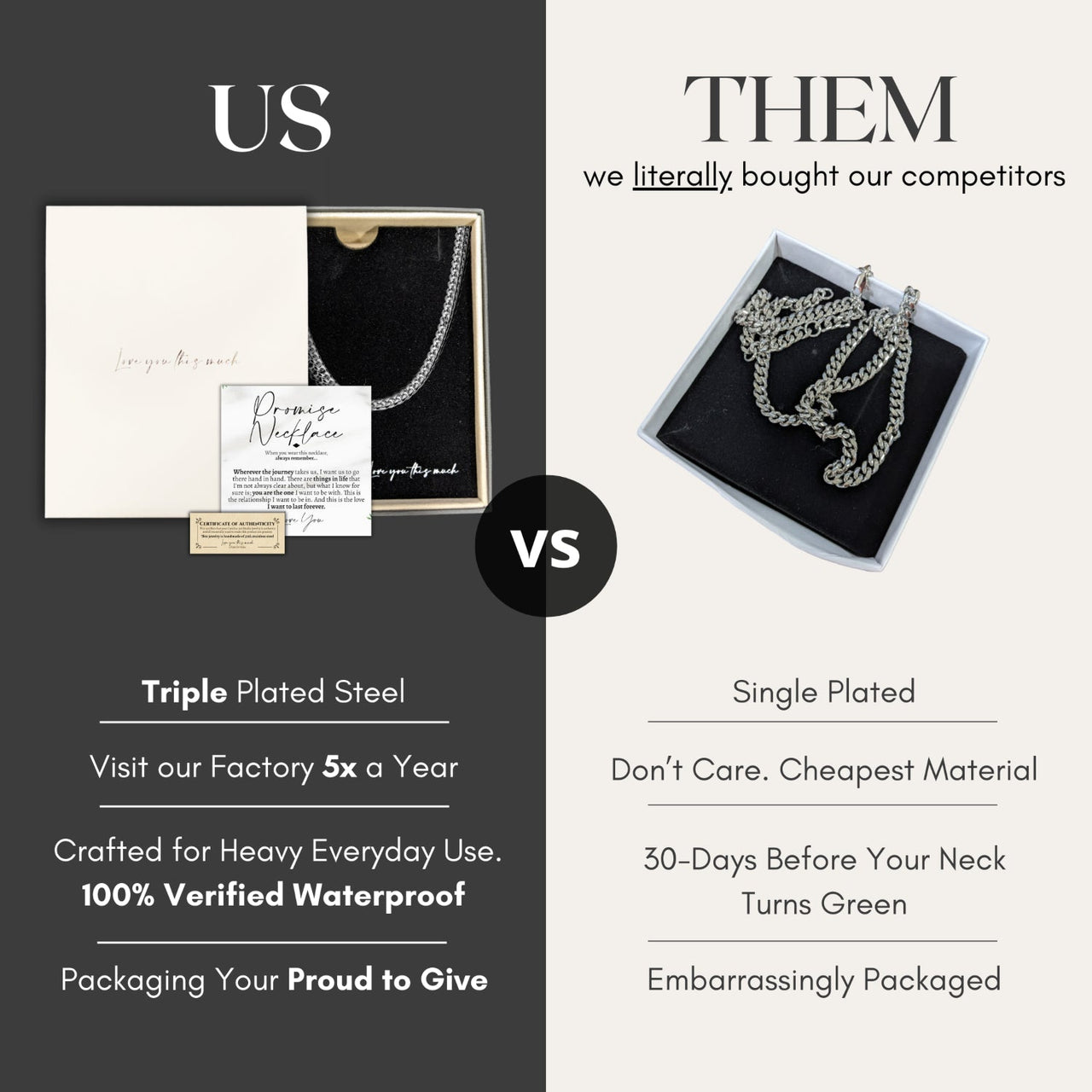 (Almost Sold Out) Promise Classic 7mm Cuban Necklace - Love You This Much