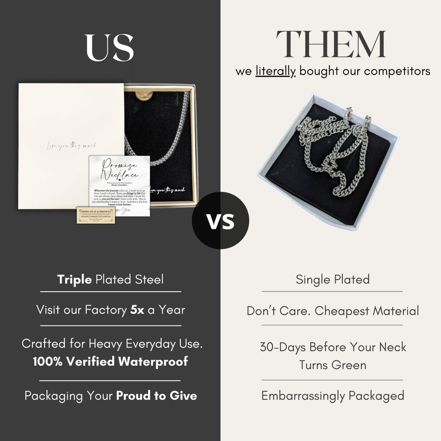 (Almost Sold Out) Promise Classic 7mm Cuban Necklace - Love You This Much