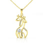 Baby to Mom Giraffe Necklace - Love You This Much