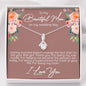 Beautiful Mom on my wedding day Alluring Beauty Necklace - Love You This Much