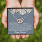 Best Friend 60th Birthday Interlocking Hearts Necklace - Love You This Much