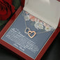 Best Friend Engagement Interlocking Hearts Necklace - Love You This Much