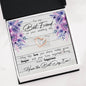 Best Friend On Wedding Day 'Purple Flowers" Interlocking Hearts Necklace - Love You This Much