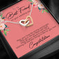 Best Friend On Your Wedding Day Interlocking Hearts Necklace - Love You This Much