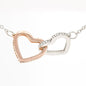 Best Friend On Your Wedding Day Interlocking Hearts Necklace - Love You This Much