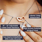 Bonus Daughter (Lion) Bonus Dad Interlocking Hearts Necklace - Love You This Much