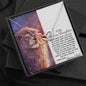 Bonus Daughter (Lion) Bonus Dad Interlocking Hearts Necklace - Love You This Much