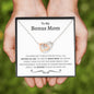 Bonus Mom (Mother-in-Law) Interlocking Hearts Necklace - Love You This Much
