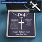 Dad Love Son Father's Day Ball Chain Cross Necklace - Love You This Much