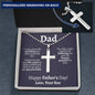 Dad Love Son Father's Day Ball Chain Cross Necklace - Love You This Much