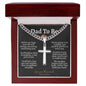 Dad to Be Cuban Cross Necklace - Love You This Much