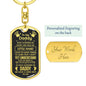 Daddy Dog Tag Keychain - Love You This Much