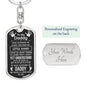 Daddy Dog Tag Keychain - Love You This Much