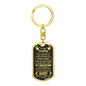 Daddy Dog Tag Keychain - Love You This Much