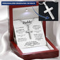 Daddy (Personalized Engraved) Cross Necklace - Love You This Much