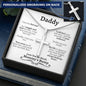 Daddy (Personalized Engraved) Cross Necklace - Love You This Much