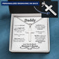 Daddy To Be Ball Chain Cross Necklace - Love You This Much