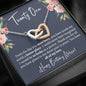 Daughter 21st Birthday Interlocking Hearts Necklace - Love You This Much
