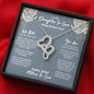Daughter In Law Mothers Day Intertwined Hearts Necklace - Love You This Much