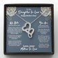 Daughter In Law Mothers Day Intertwined Hearts Necklace - Love You This Much