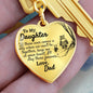 Daughter (Love Dad) Heart Keychain - Love You This Much
