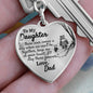 Daughter (Love Dad) Heart Keychain - Love You This Much