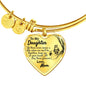 Daughter Luxury Heart Bangle (Love Mom) - Love You This Much
