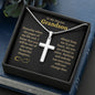 Dearest Grandson Cross Necklace - Love You This Much
