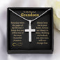 Dearest Grandson Cross Necklace - Love You This Much