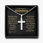 Dearest Grandson Cross Necklace - Love You This Much