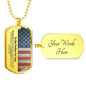 Father In Law (American Flag) Dog Tag Necklace - Love You This Much