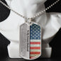 Future Husband (American Flag) Dog Tag Necklace - Love You This Much