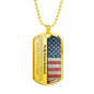 Future Husband (American Flag) Dog Tag Necklace - Love You This Much