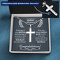 Godson Baptism Ball Chain Cross Necklace - Love You This Much