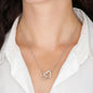 Going Away to College Interlocking Hearts Necklace - Love You This Much