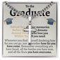 Graduate Cross Cuban Necklace - Love You This Much
