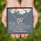 Granddaughter Baptism Interlocking Hearts Necklace - Love You This Much