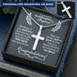 Granddaughter Baptism Normal Cross Necklace (Engraved) - Love You This Much