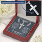 Granddaughter Baptism Normal Cross Necklace (Engraved) - Love You This Much