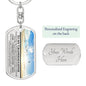 Granddaughter Cherished Chapters Dog Tag Keychain - Love You This Much