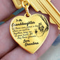 Granddaughter (Love Grandma) Heart Keychain - Love You This Much