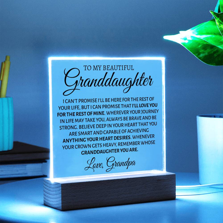 Granddaughter - Promise - Love Grandpa - Love You This Much