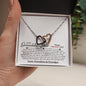 Granddaughter Valentines (Grandparents) Interlocking Hearts Necklace - Love You This Much