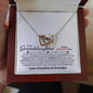 Granddaughter Valentines (Grandparents) Interlocking Hearts Necklace - Love You This Much