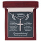 Grandson Baptism Cross Engraved Necklace - Love You This Much